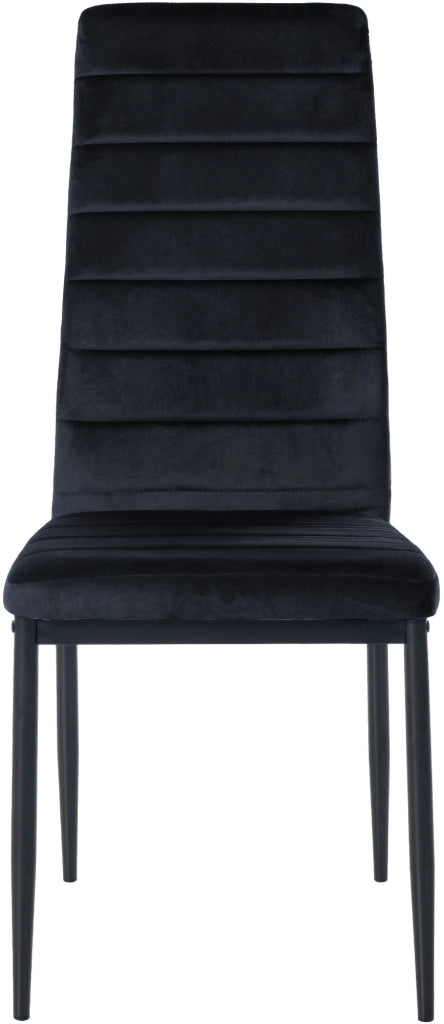 Set di 6 sedie da pranzo Mayfair nero,Velluto