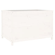Fioriera rialzata per piante e fiori adatta a terrazze e giardini 119,5 x 82,5 x 78 cm legno di pino massiccio bianco 02_0039337