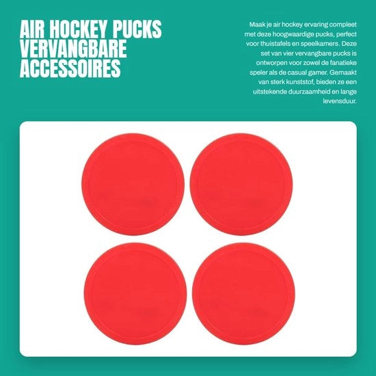 Accessori da gioco per sala giochi - Palle da hockey 4 pezzi - Duraturo - Leggero - Sostituibile - Accessori per giochi - Adatto per sala giochi - Dischi da hockey