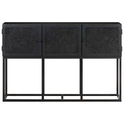 Credenza-Buffet-Armadio da cucina 115x30x76 cm in Legno Massello di Mango 706569