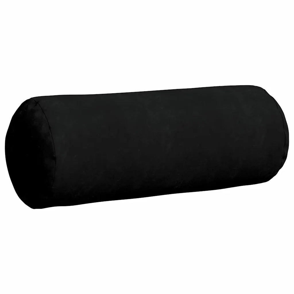 Cuscini a rullo 2 pcs Nero Ø 25 x 70 cm Tessuto in Microfibra 42014343