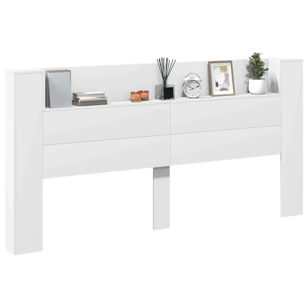 Testiera | Testata Bianco 200 x 16,5 x 103,5 cm Legno multistrato
