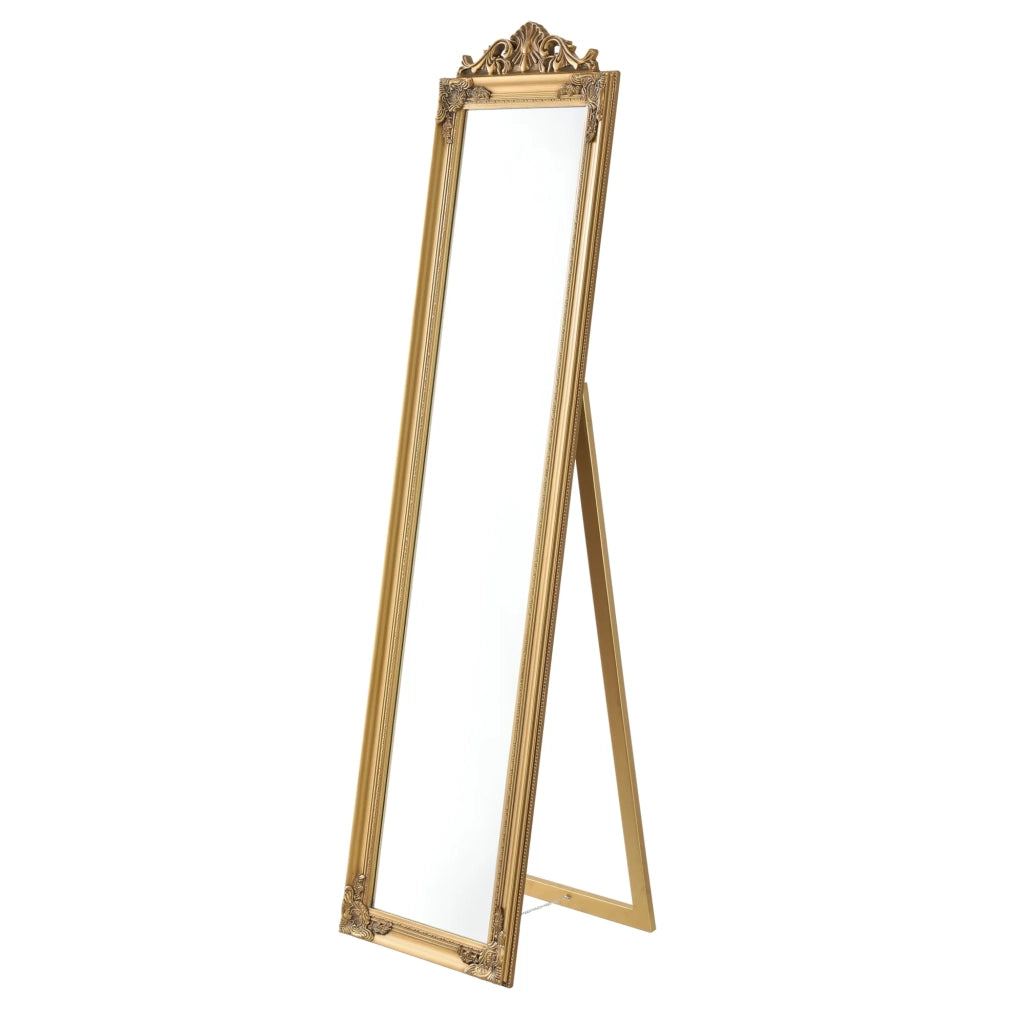 Specchio da terra inclinabile 160 x 40 cm oro 03_0007962