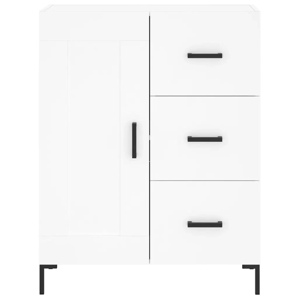 Credenza-Buffet-Armadio da cucina Bianca 69,5x34x180 cm in Legno Multistrato 350524