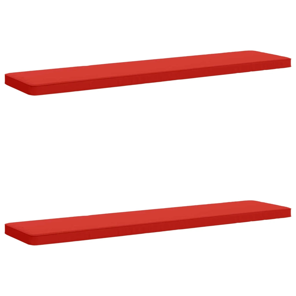 Cuscini per Panchina a 2 Pezzi VUGHT 2 pz 100% Poliestere Rosso 951567