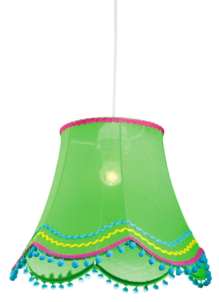 Candellux sospensione Arlekin Ø35 verde in tessuto E27