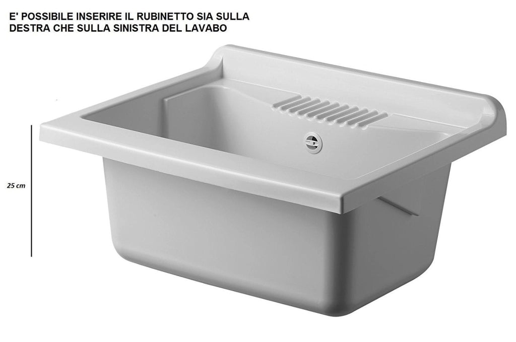 Mobile Lavatoio in PVC 60x50x85cm 2 Ante Forlani Washouse Wengè