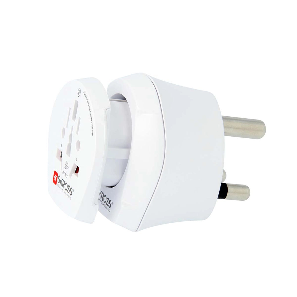 Adattatore universale da viaggio 2 in 1 per Europa e Sudafrica 16A Bianco Skross