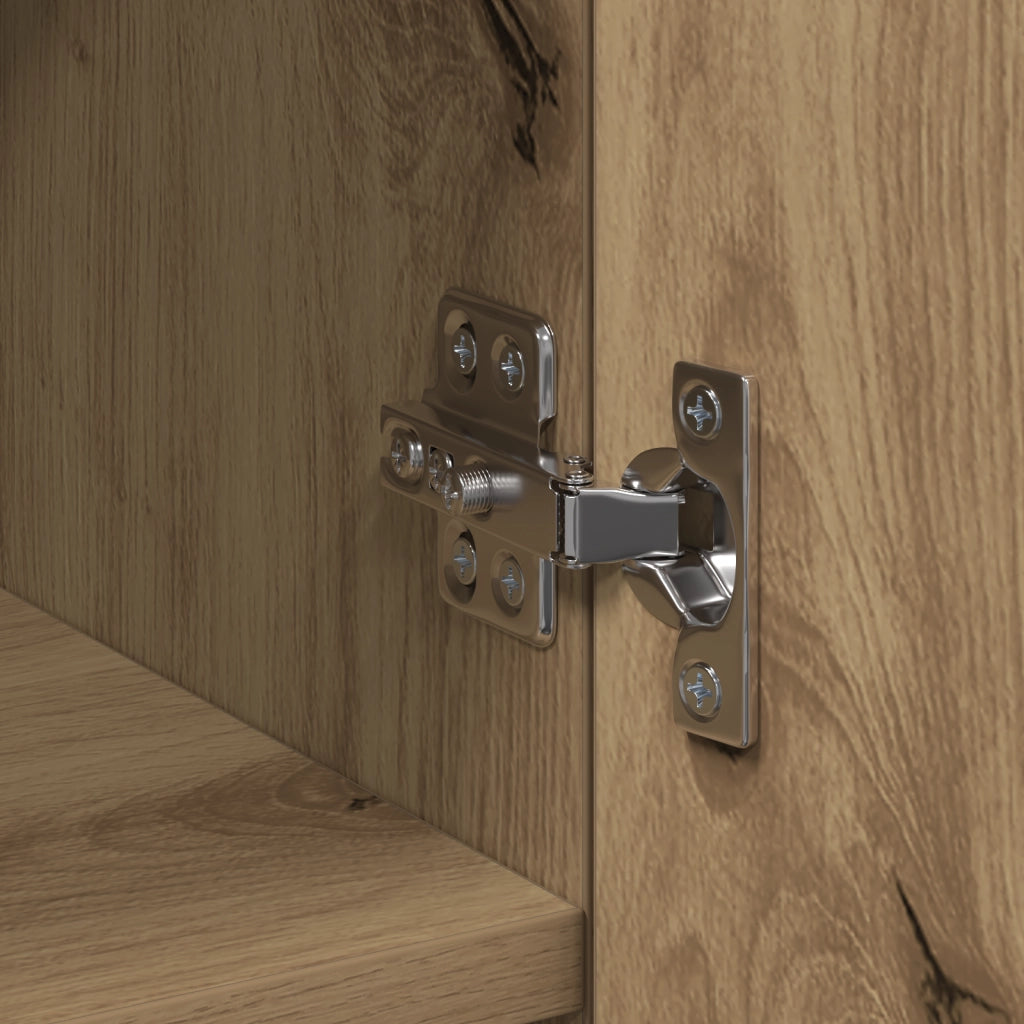 Highboard in rovere artigianale 50x42.5x185 cm in legno ingegnerizzato