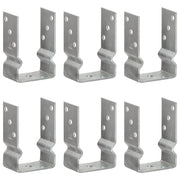 Picchetti per Recinzione 6 pz Argento 9x6x15 cm Acciaio Zincatocod mxl 127179