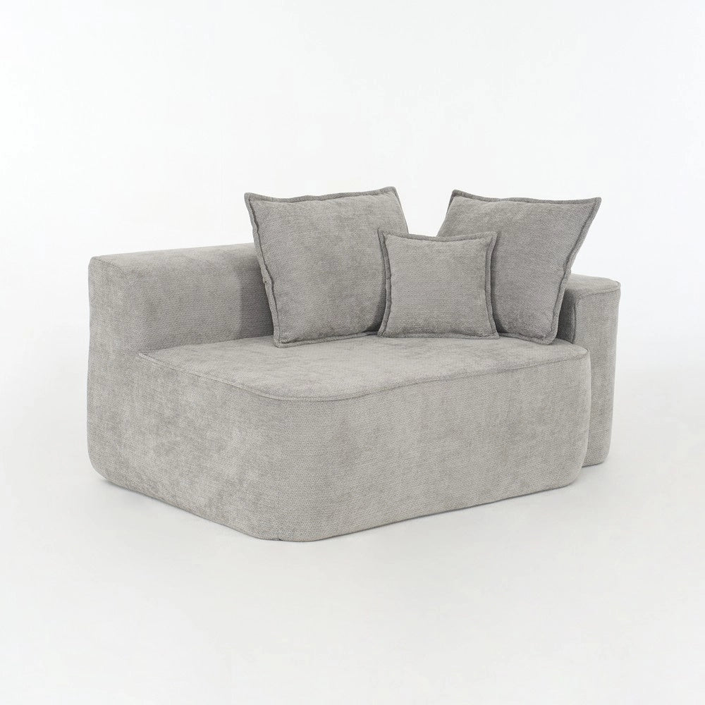 Divano 2 posti ¨C Minimal ¨C grigio tessuto morbido con cuscini