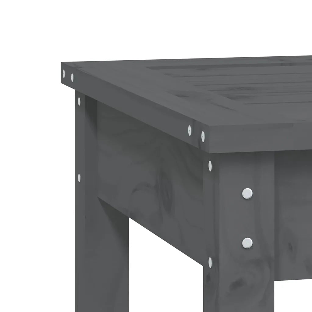 Panchina Giardino | Panca da Giardino 2 Posti Grigia 159,5x44x45cm Legno Massello Pino
