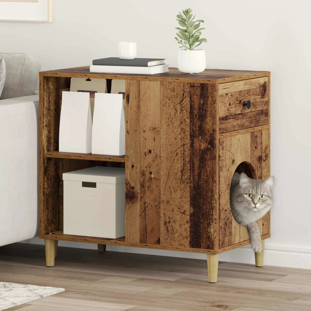 Casa per Gatti Legno vecchio 72 x 42.5 x 70 cm CFW6622047