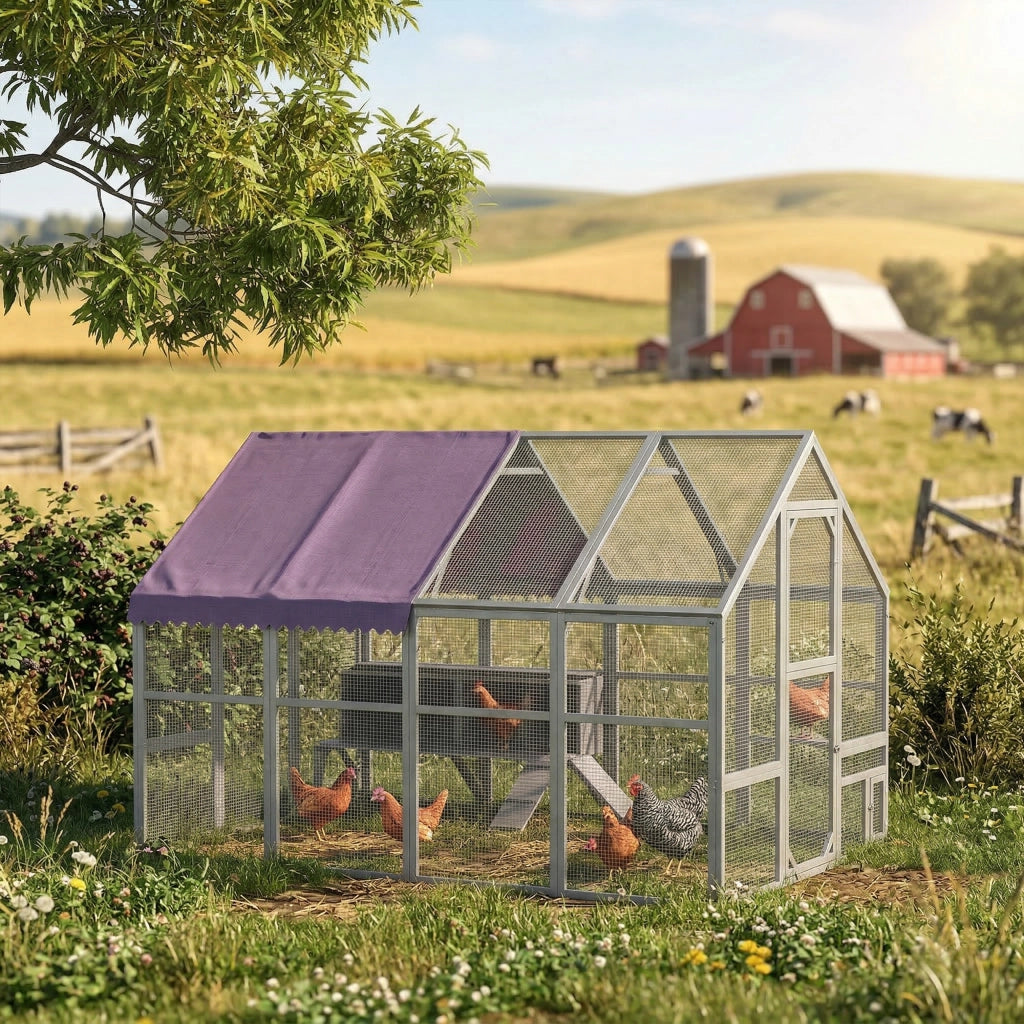 Pollaiolo per galline begehbar ¨C zephmum ¨C 280x185.5x188 cm Grigio