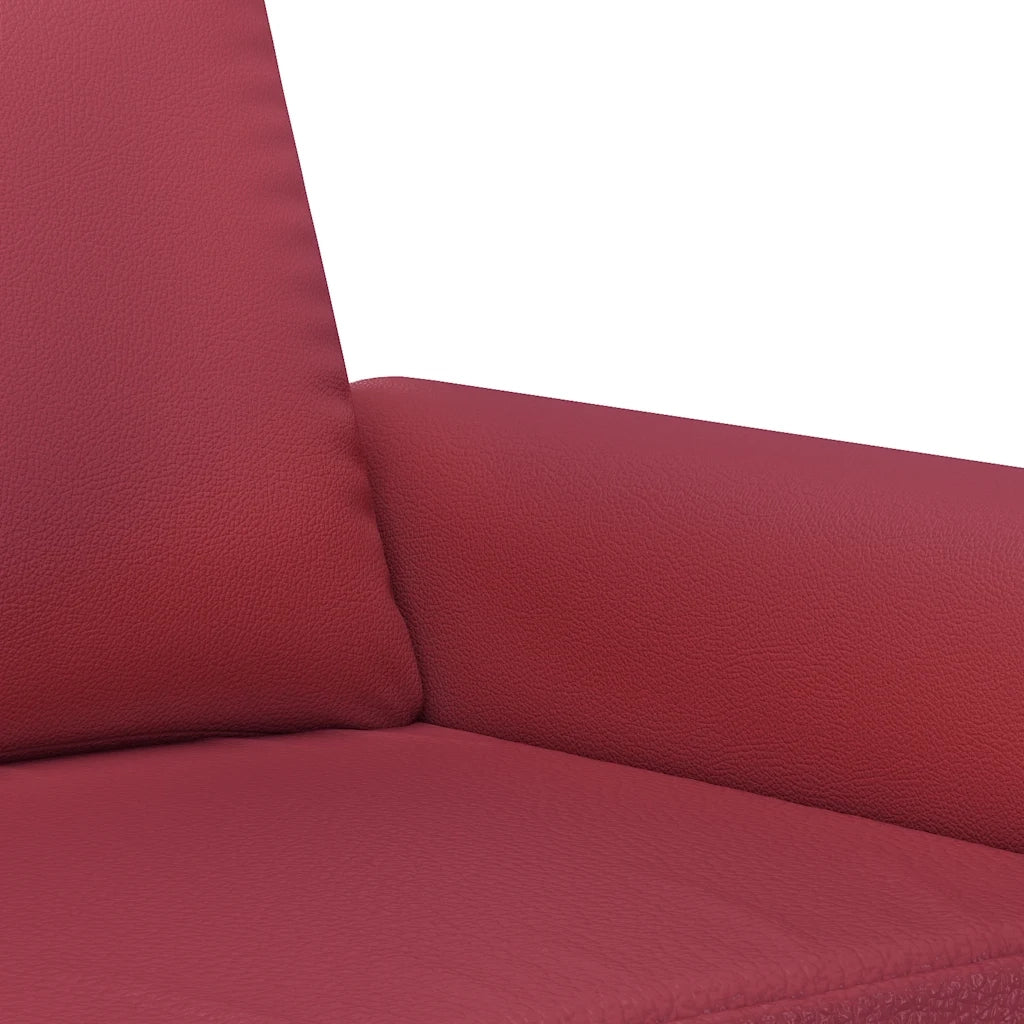 Divano a 2 Posti Rosso Vino 140 cm in Similpelle 359507