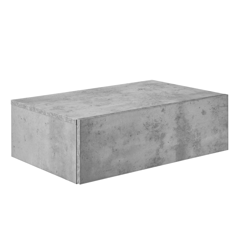 Set di 2 Comodini da Parete con Cassetto 46x30x15 cm Effetto Cemento [en.casa]