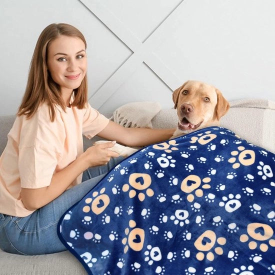 Decken per animale domestico, finitura morbida, deken invernale pesante, deken a pelo di lana, letto per gatto accogliente 150 x 130 cm