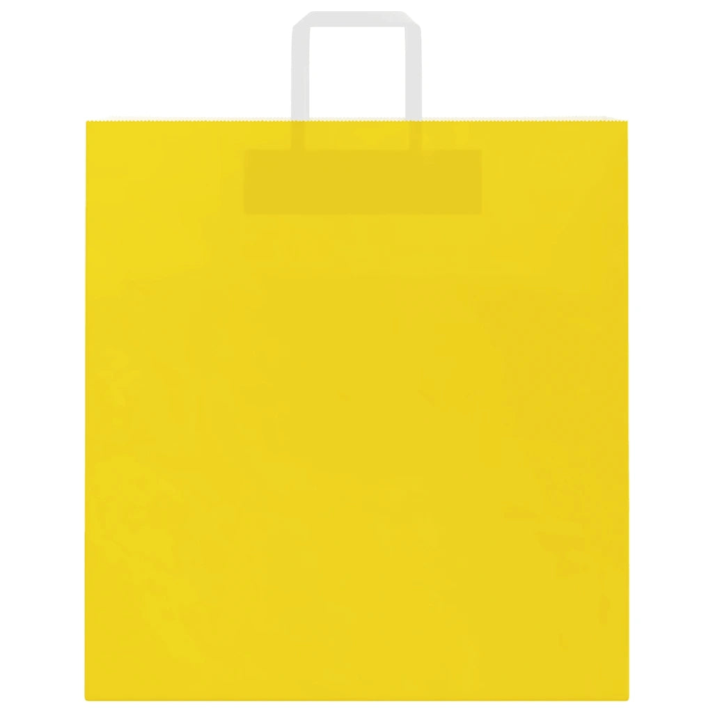 Sacchetti di Carta 250 pz con Manici Gialli 45x17x48 cm