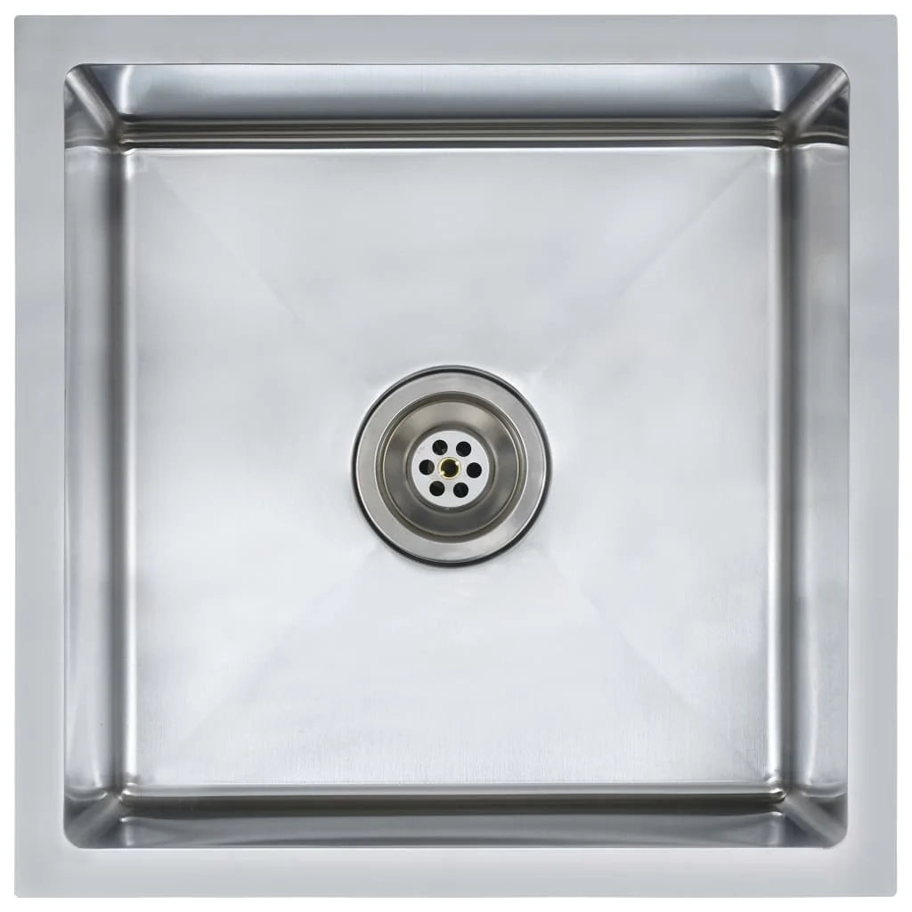 Lavello da cucina fatto a mano con filtro 44 ​​x 44 cm acciaio inox 02_0002362