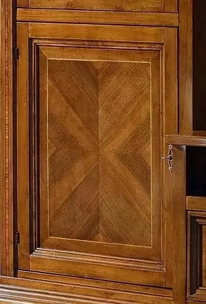 Parete attrezzata in legno noce bassano l.305 p.57 h. 235