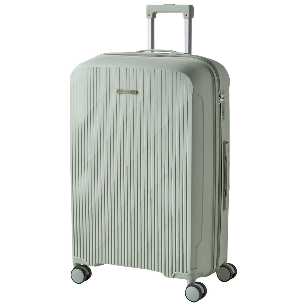 Set di 3 valigie rigide verde chiaro Materiale sintetico Lucchetto TSA in ferro Ruote silenziose Cerniera antifurto 3 misure stile Moderno