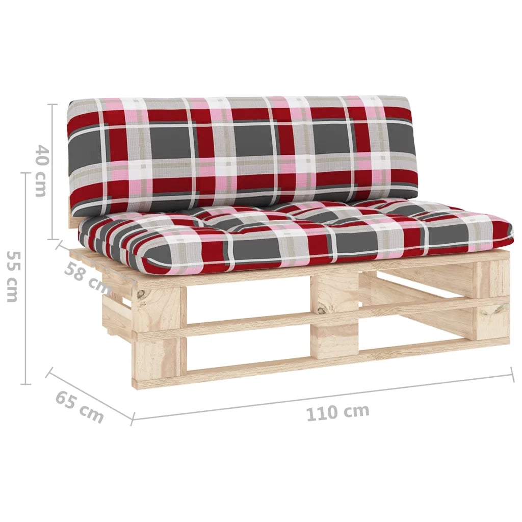 Divano Centrale Giardino su Pallet in Legno di Pino Impregnato cod mxl 55753