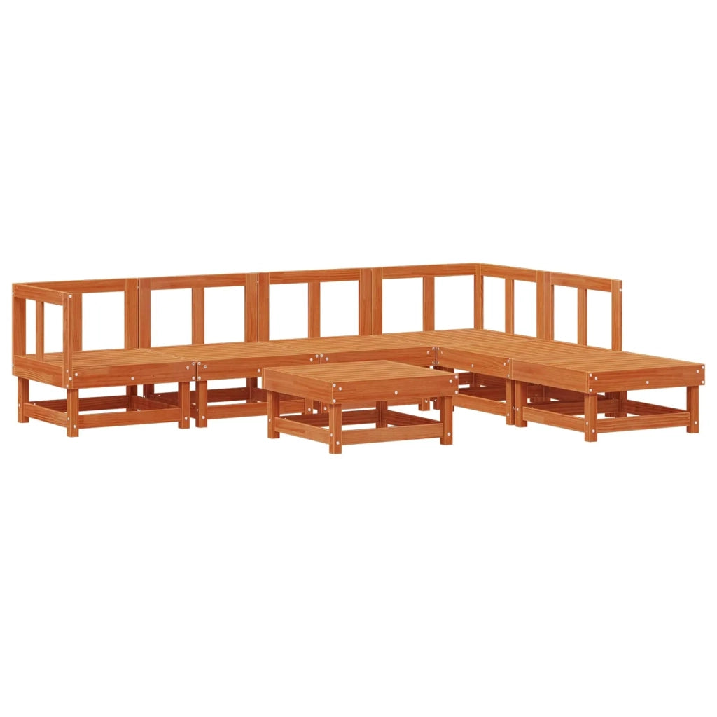 Set Lounge da Giardino 7 pcs Marrone Cerato