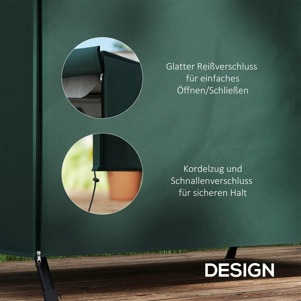 Copertura per Altalena da Giardino 3 Posti ¨C Zephmum ¨C 205x124x164cm Tessuto Oxford 600D Verde Scuro