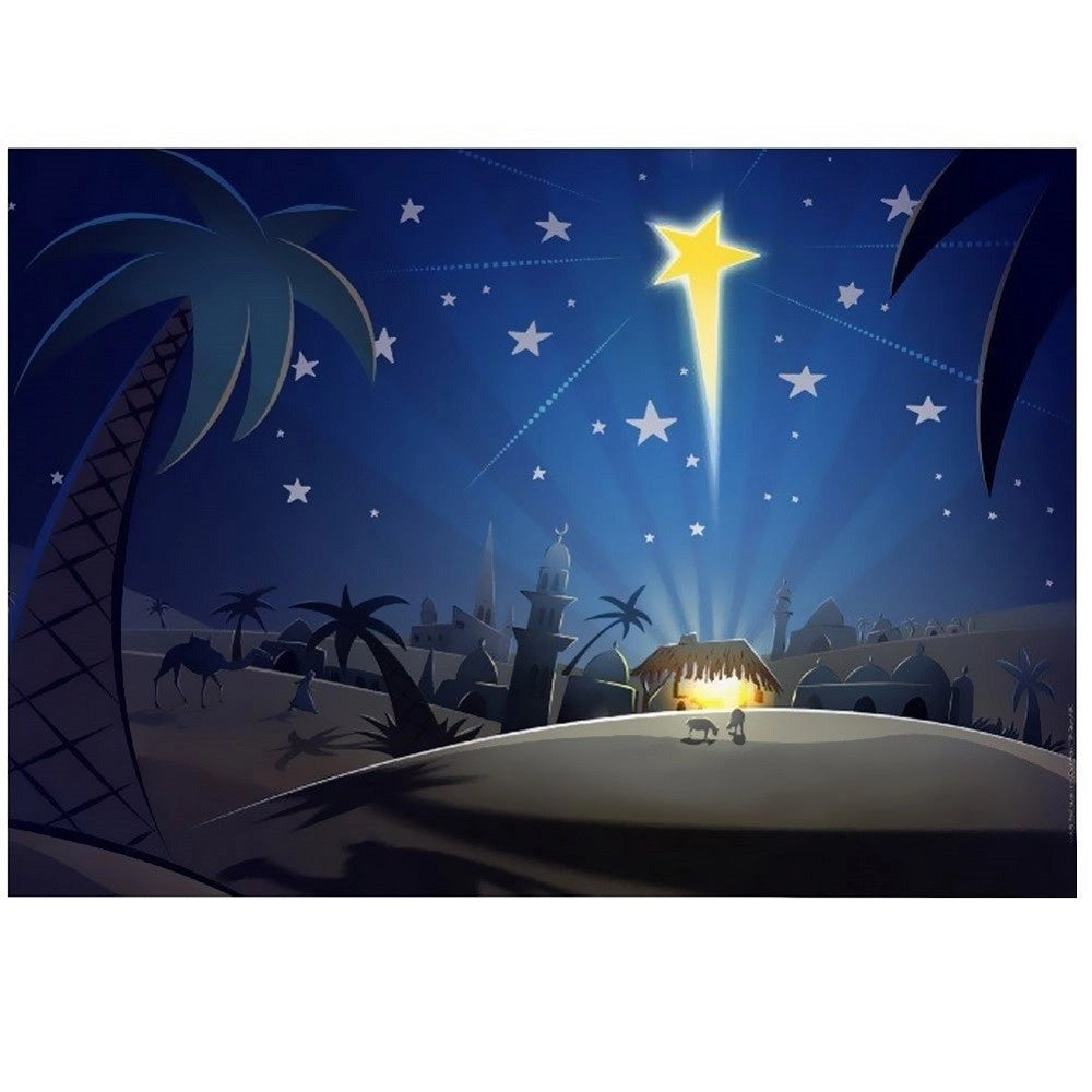 Trade Shop - Sfondo Scenario Nativita' Carta Per Presepe 7x100 Cm Decorazioni Natalizie -