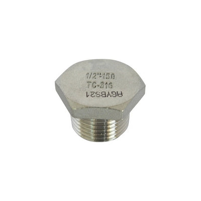 TAPPO MASCHIO ACCIAIO INOX- 1/2- IKARO- pezzi 1