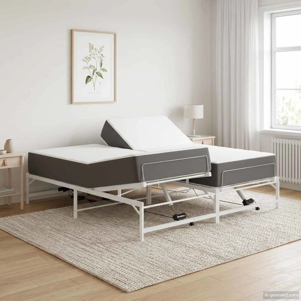 Telaio Letto Elettrico Regolabile Bianco 180 x 200 cm Acciaio 3438635