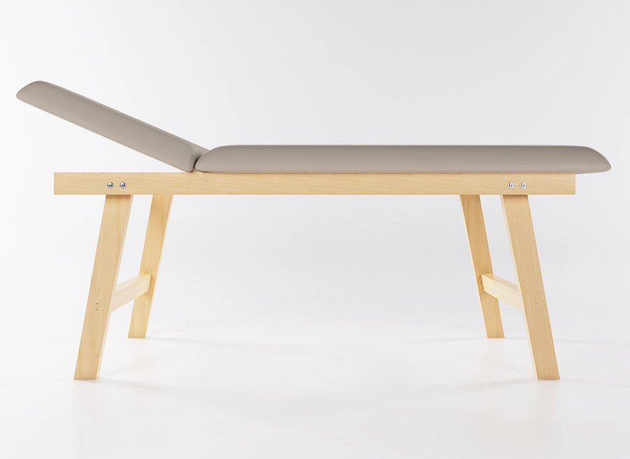 Lettino da Massaggio Visita Fisioterapia Fisso 2 Sezioni 190x70x75 cm 150Kg Beige