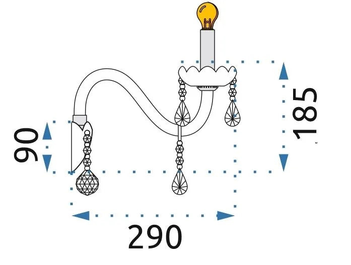Lampada Di Cristallo Da Muro 300757