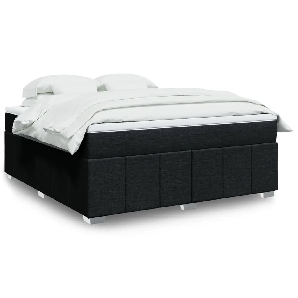 Giroletto a Molle con Materasso Nero 180x200 cm in Tessuto 3285493