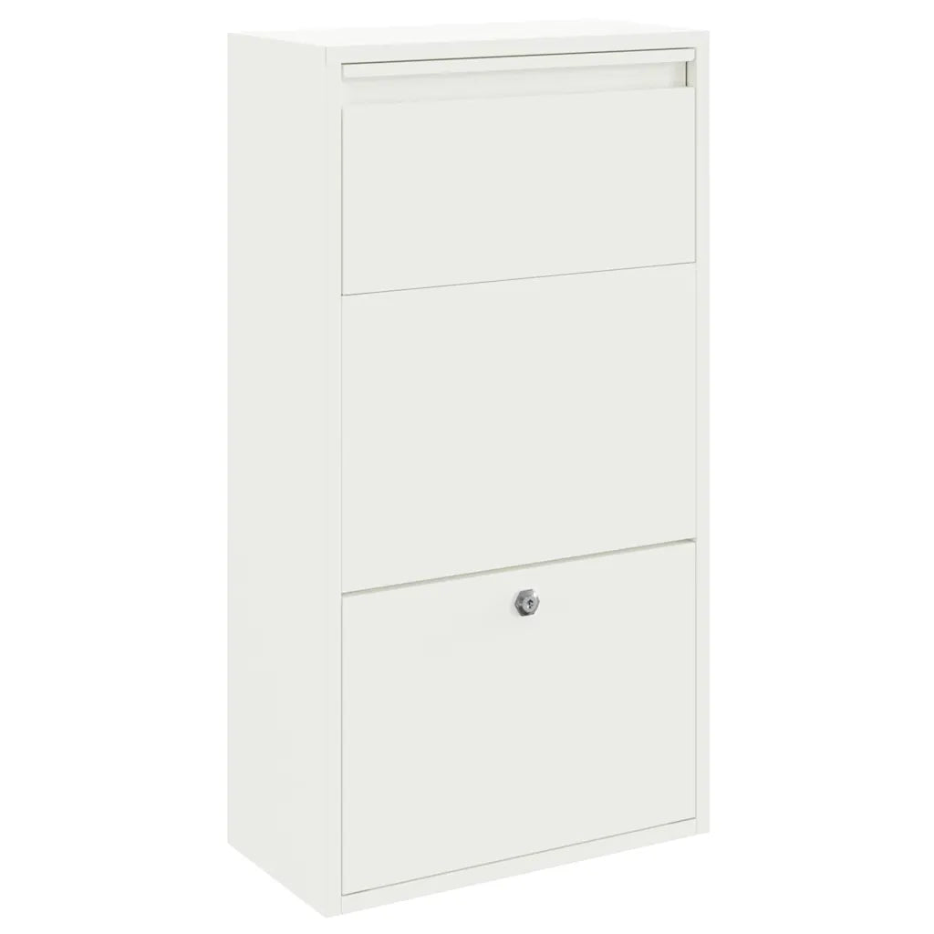 Cassetta per pacchi con porta Bianco 44 x 22 x 82 cm Acciaio CFW5268359