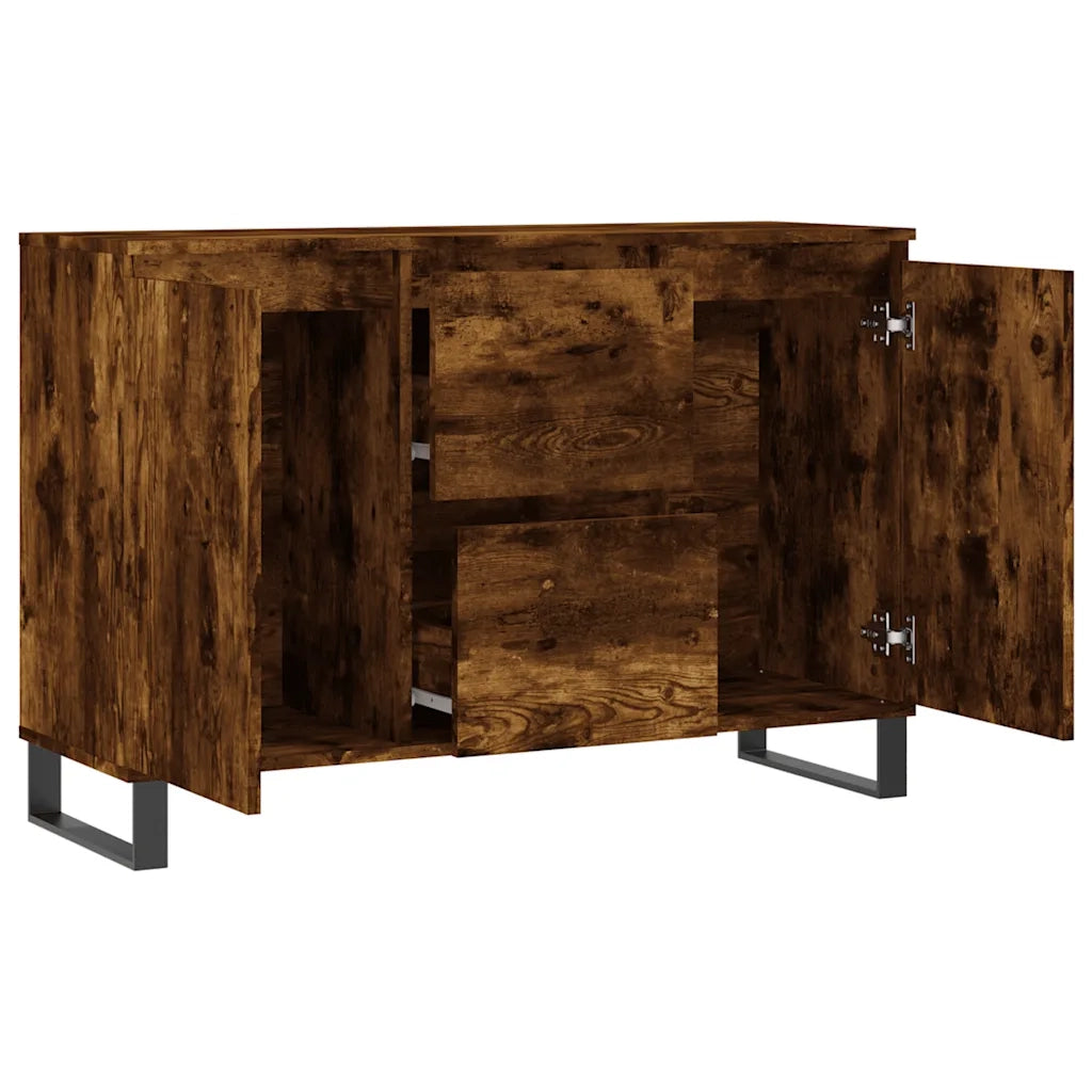 Credenza-Buffet-Armadio da cucina Rovere Fumo 101,5x35x70 cm in Legno Multistrato 338799