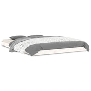 Letto matrimoniale | Letto per adulti | Letto senza Materasso Bianco 135x190 cm Legno Massello di Pino