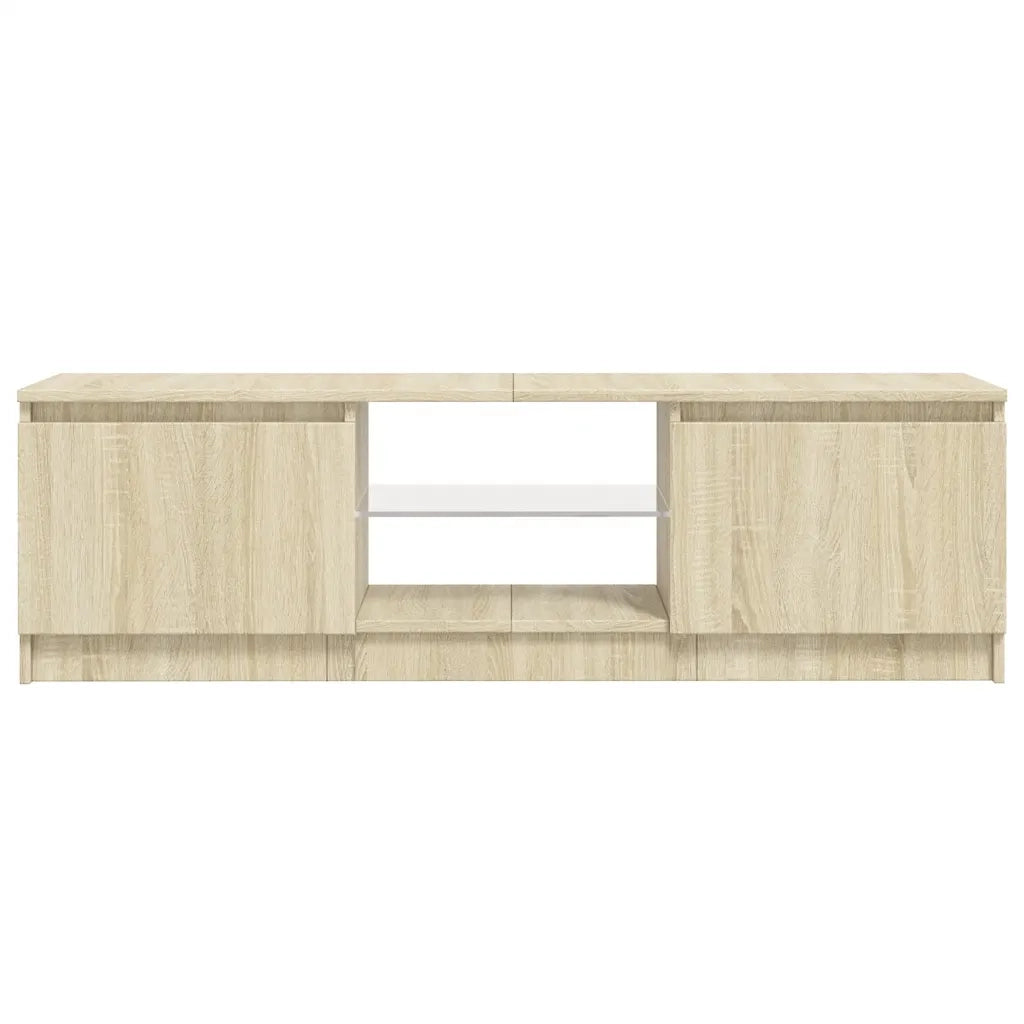 Mobile Porta TV con Luci LED Rovere Sonoma 120x30x36 cm 804286