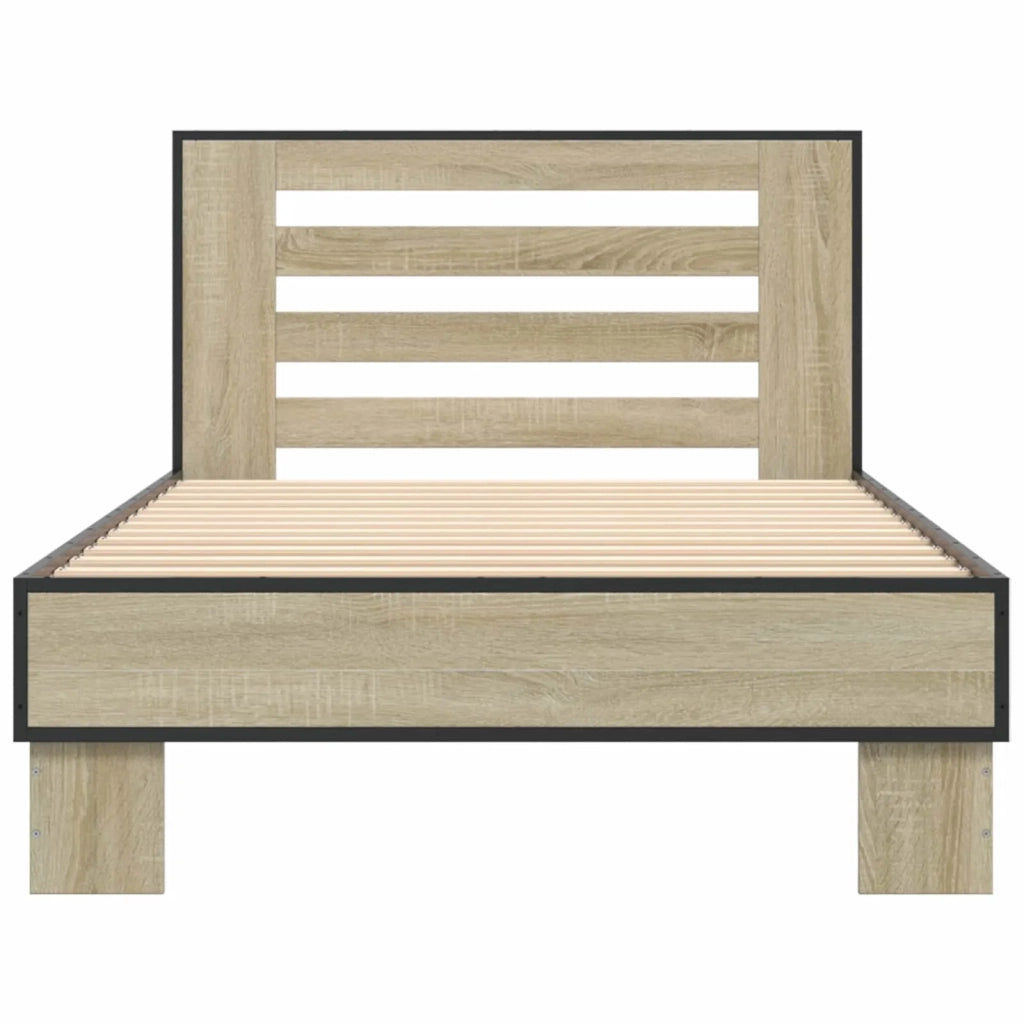 Struttura letto con testata-Giroletto Rovere Sonoma 80 x 200 cm 517667