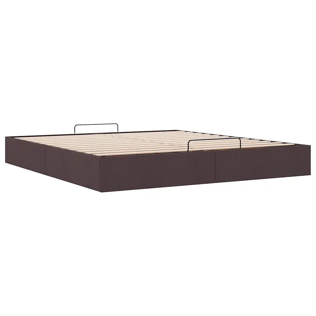 Struttura Letto Pouf senza Materasso-Giroletto 200x200 cm in Tessuto