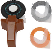 Etichiatrice Compacta - Design Ergonomico - Senza Inchiostro - Incisione a Bullo - Funzione di Impostazione Facile - 2 Rulli di Adesivo - Etichiatrice Portatile