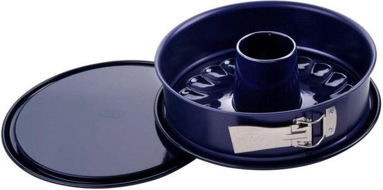 Springform Ø 26 cm con fondo piatto e fondo a tubo - Blu - Resistente ai tagli e graffi