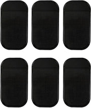 6 pezzi di tappetini auto adesivi, tappetini antiscivolo per auto, gommatte lavabile in silicone per auto per conservare smartphone, chiavi, occhiali da sole e monete