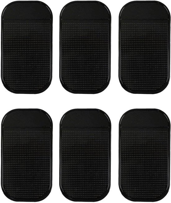 6 pezzi di tappetini auto adesivi, tappetini antiscivolo per auto, gommatte lavabile in silicone per auto per conservare smartphone, chiavi, occhiali da sole e monete