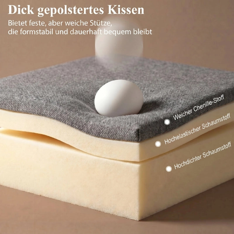 POLTRONA LETTO 3 in 1 186 cm Grigio in chenille e metallo