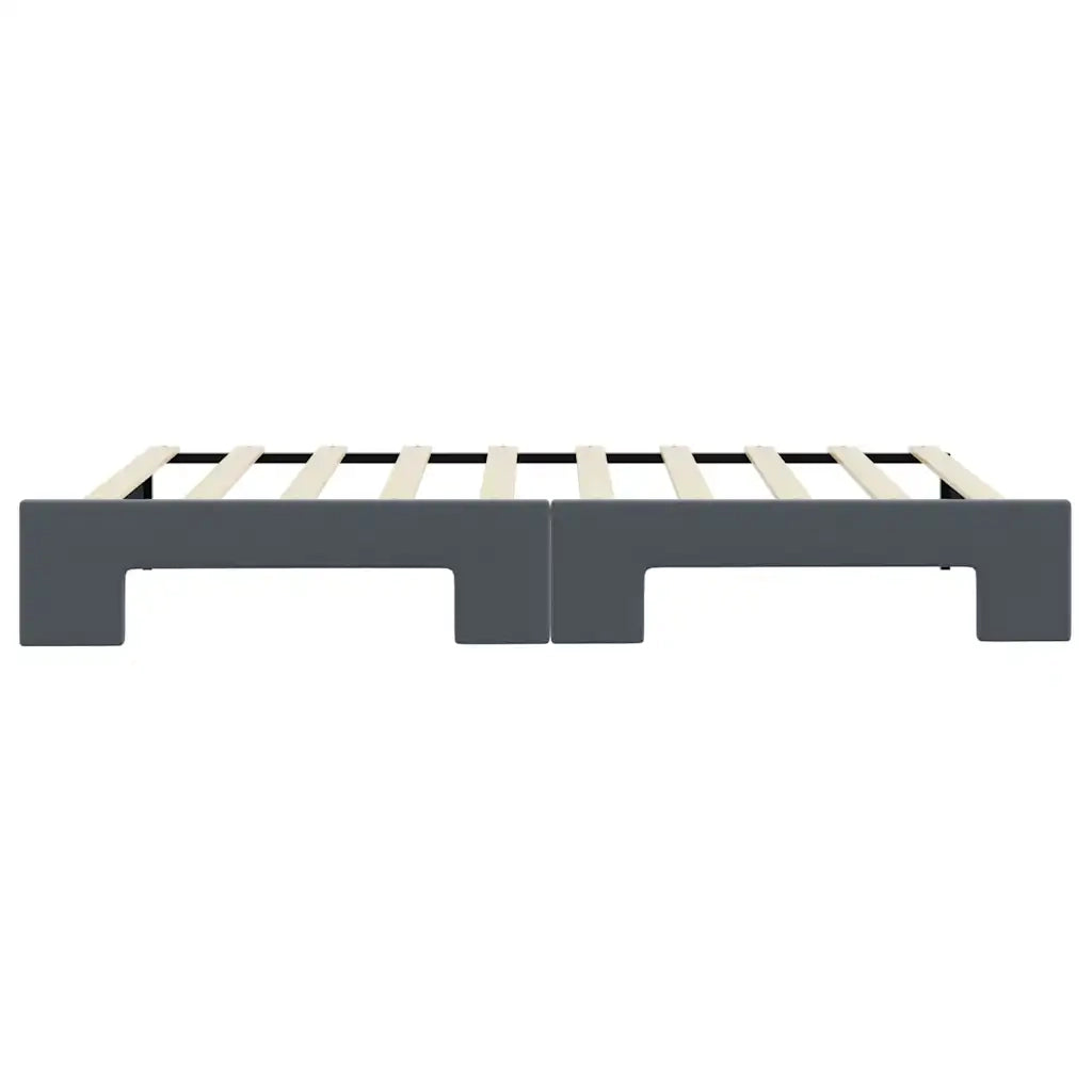 Divano Letto con Letto Estraibile-Sofa Letto-Daybed Grigio Scuro 90x190cm Velluto 170506