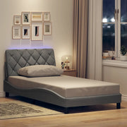 Giroletto con LED senza Materasso-Struttura Letto Grigio Chiaro 100x200 cm
