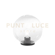 LUMETTO POLLY SFERA TRASPARENTE MONTATURA NERA 1 LUCE ATTACCO E27 IP44 30X31CM