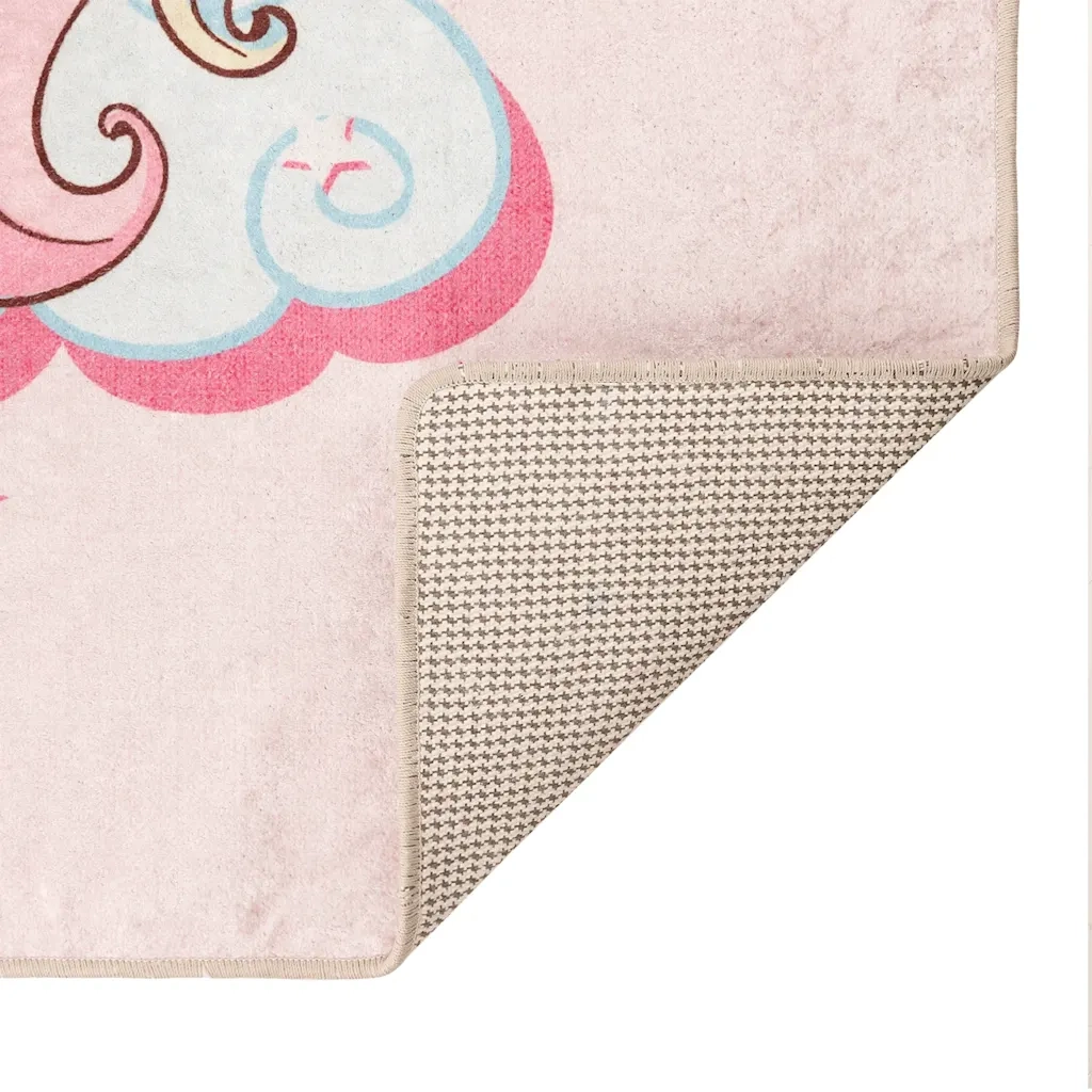 Tappeto Bambini Rosa 160x230 cm Unicorno Lavabile 136622