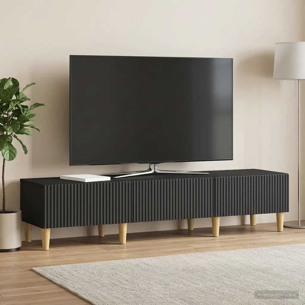 Mobile TV Nero 147 x 34,5 x 30 cm Legno ingegnerizzato 894706